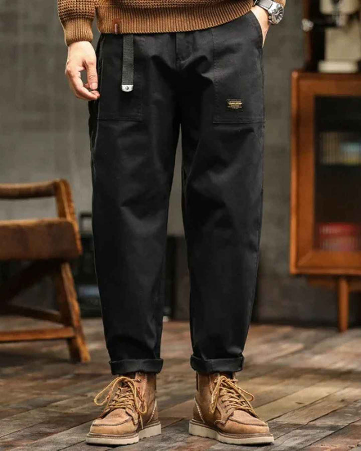 Men's Utility Pocket Work Pants by UrbanForge Zwart