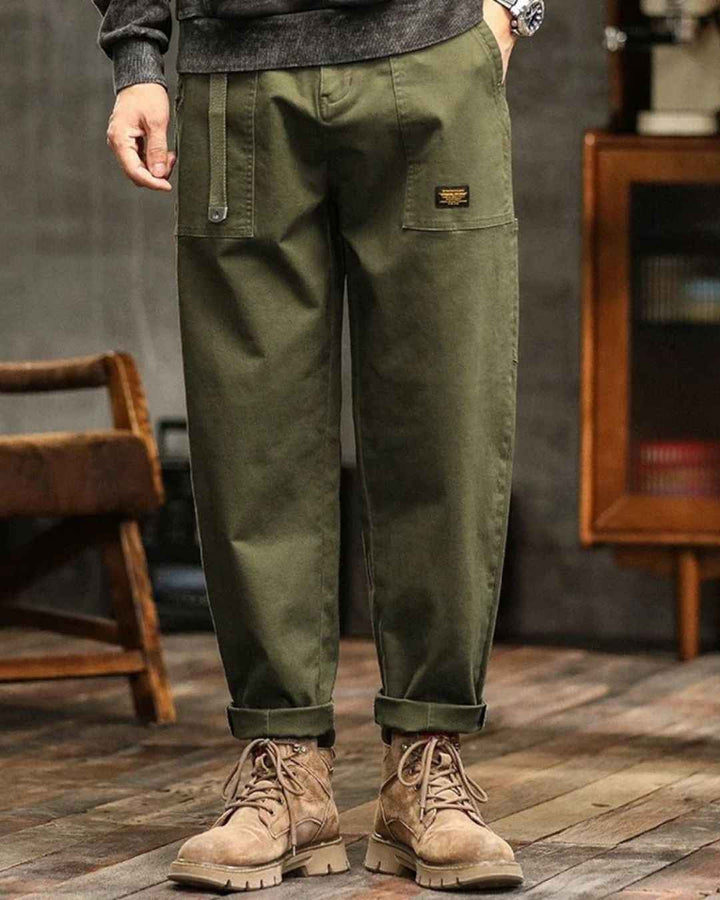 Men's Utility Pocket Work Pants by UrbanForge Army green