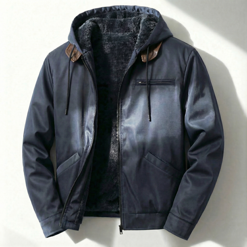 Men's Utility Windbreaker Jacket with Lining Navy