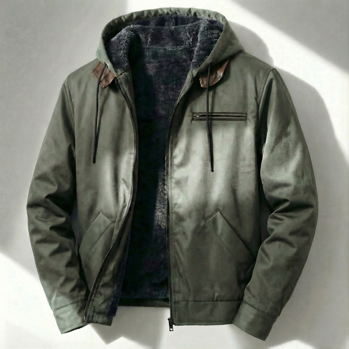 Men's Utility Windbreaker Jacket with Lining Light Green