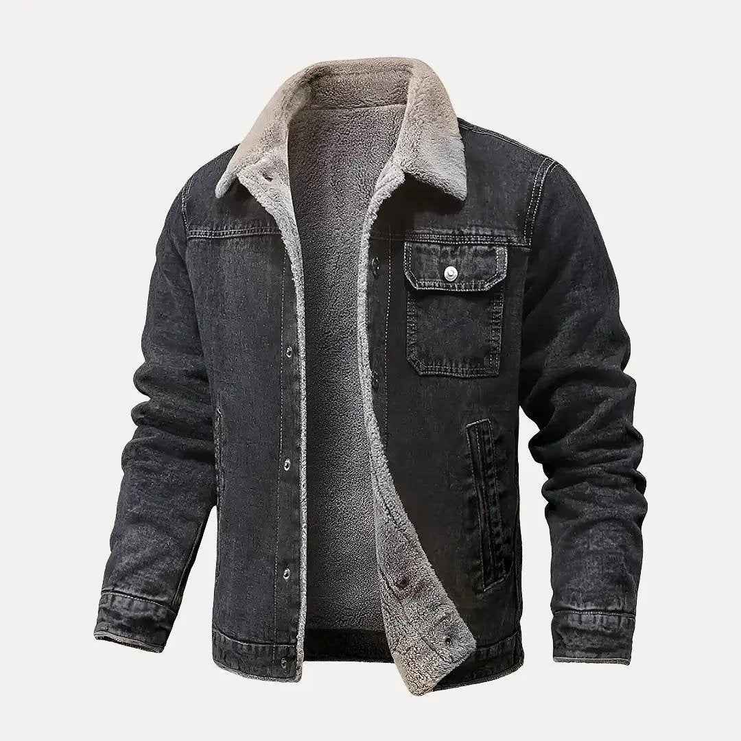 Men's Vintage Denim Jacket Black
