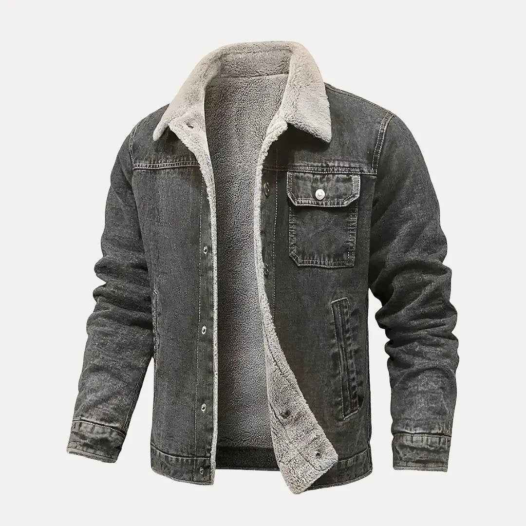 Men's Vintage Denim Jacket Gray