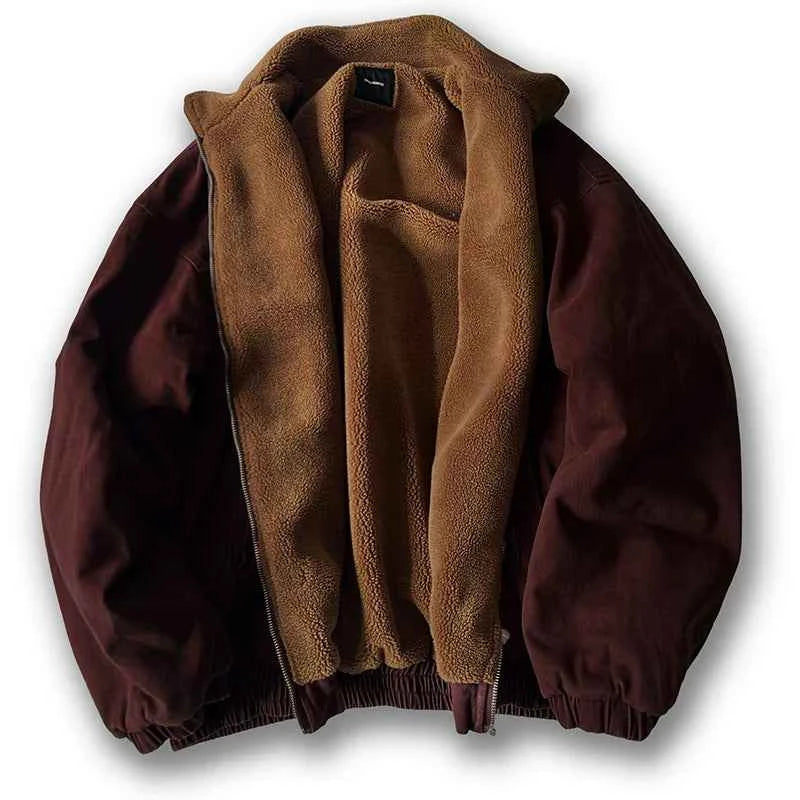 Men's Vintage Japanese Polar Fleece Jacket Red