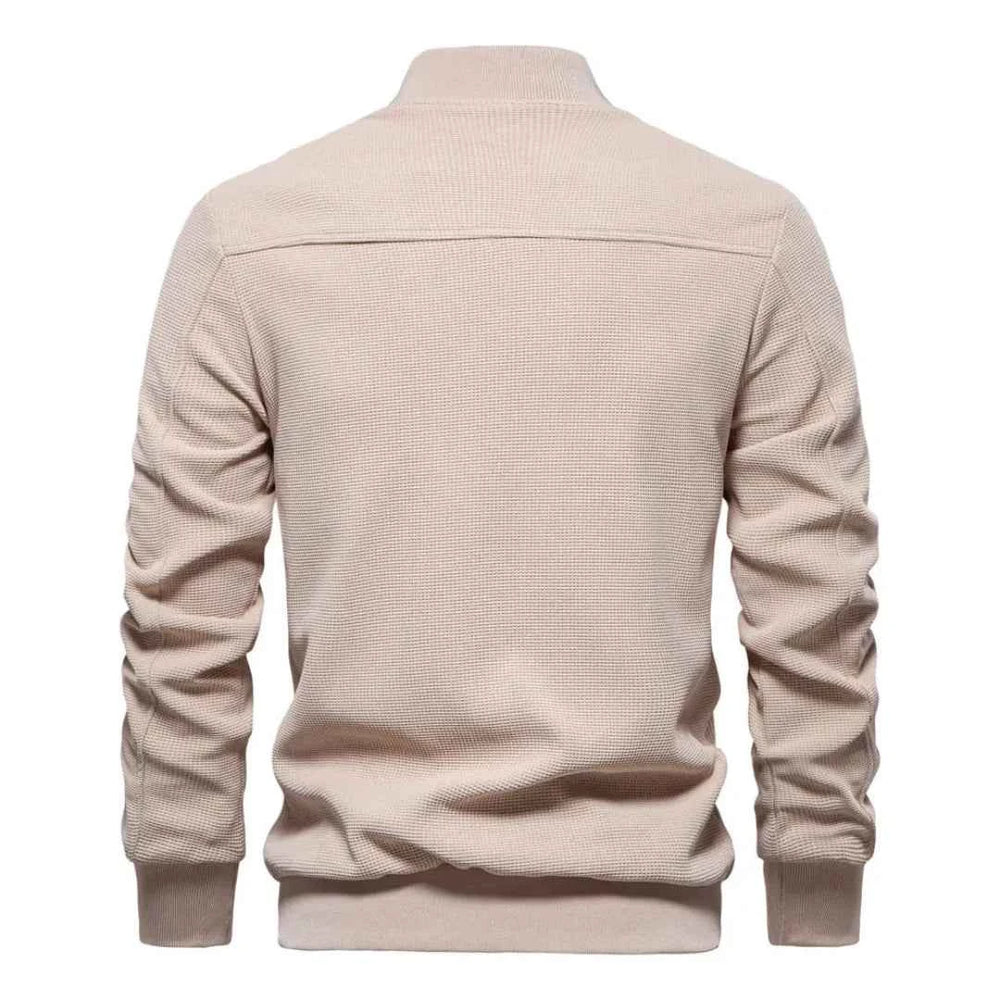 Men's Waffle-Knit Zip Jacket