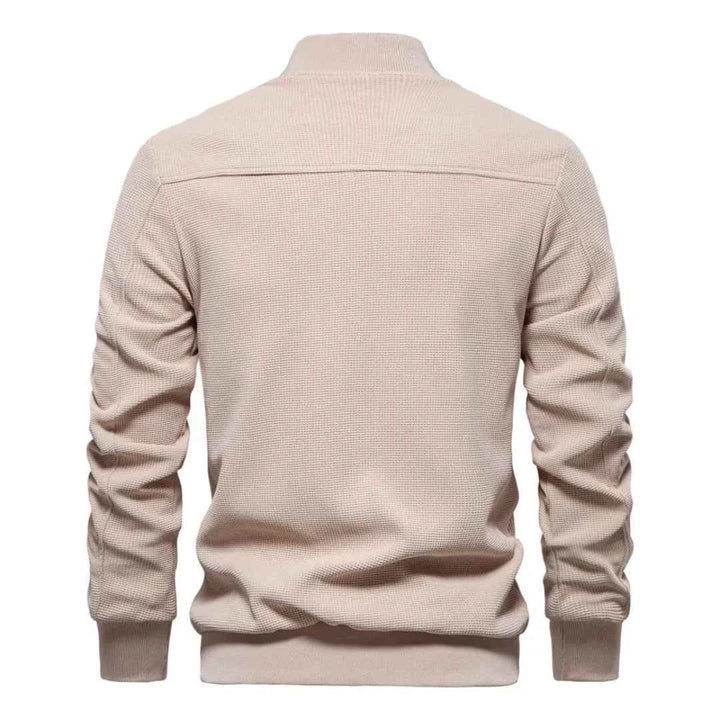 Men's Waffle-Knit Zip Jacket