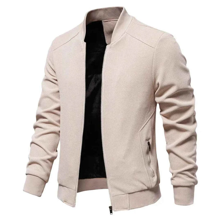 Men's Waffle-Knit Zip Jacket