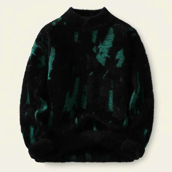 Men's Warm Patterned Sweater Black