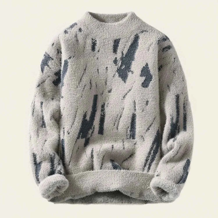 Men's Warm Patterned Sweater Beige