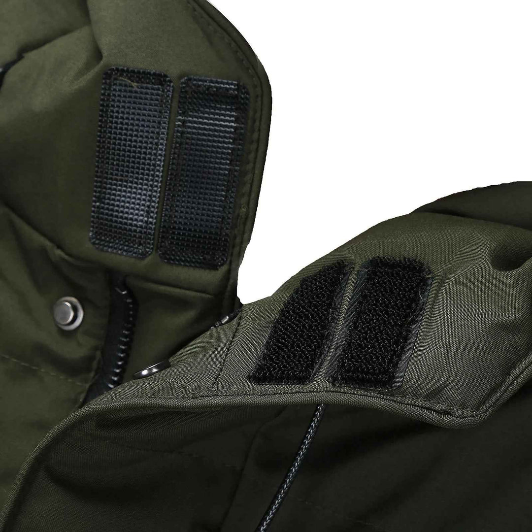 Men's Water-Repellent Quilted Jacket – Adjustable Hood – Long Length – Casual Warmth