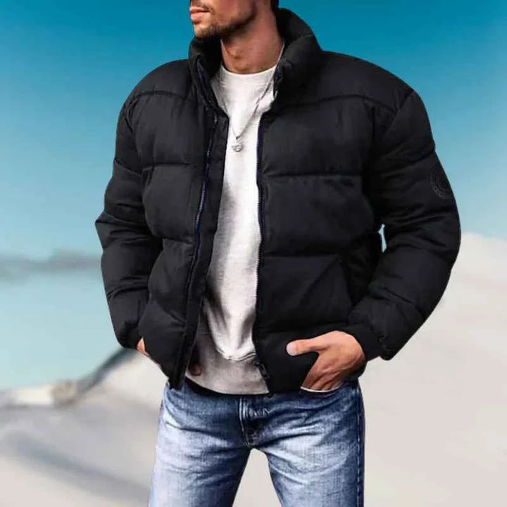 Men's Waterproof Down Jacket - Mezzo Style Black