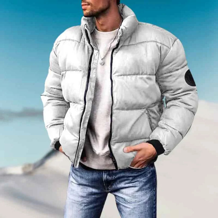 Men's Waterproof Down Jacket - Mezzo Style White