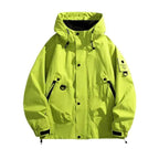 Women's Hooded Zip-up Waterproof Windproof Navy Jacket Winter