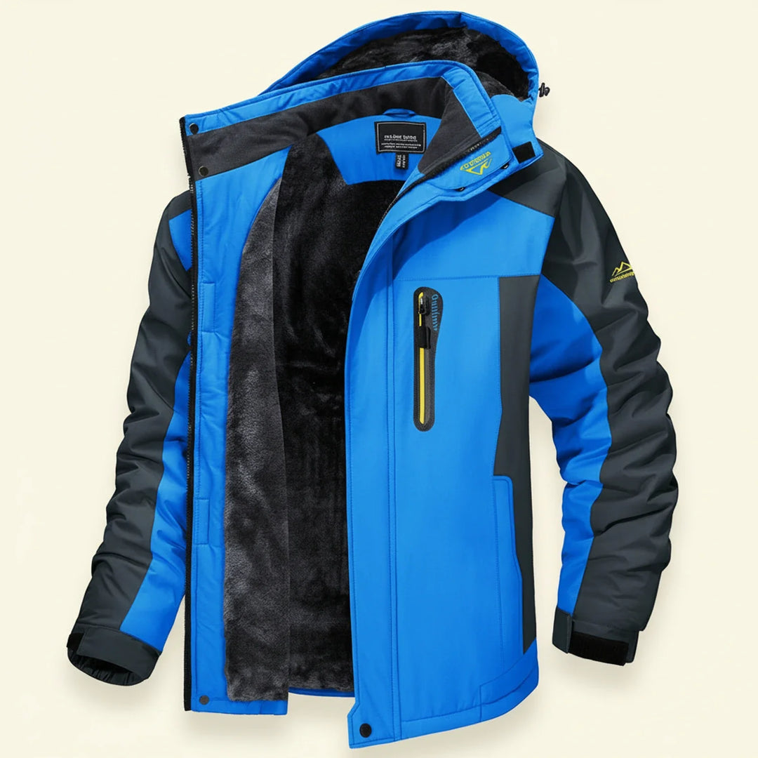 Men's Waterproof Outdoor Winter Fleece Jacket Blue