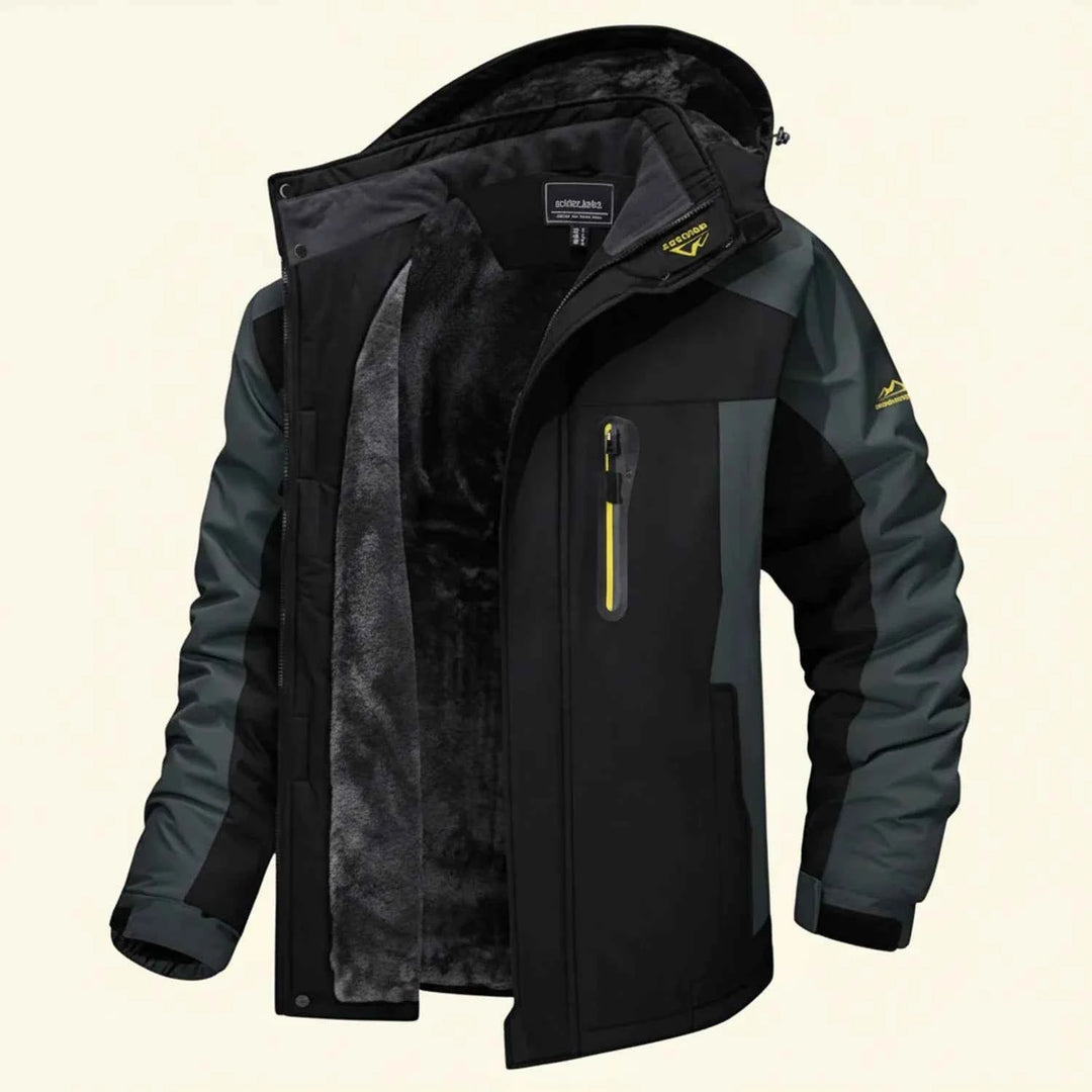 Men's Waterproof Outdoor Winter Fleece Jacket Black