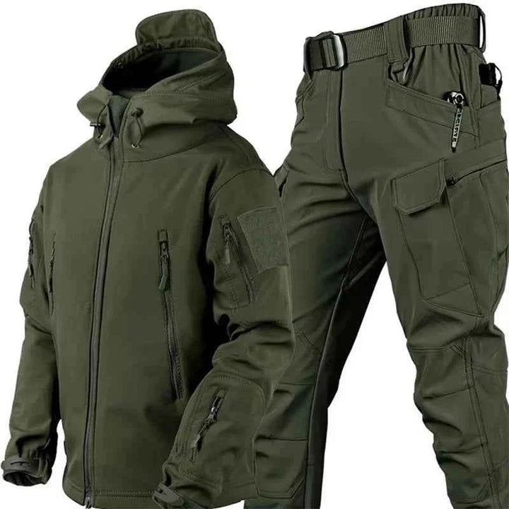 Men's Waterproof Tactical Jacket and Cargo Pants Set Green