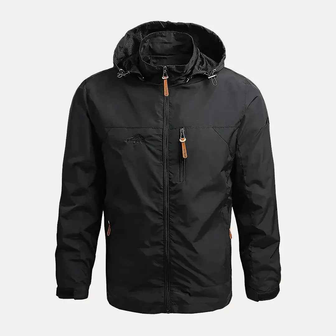 Men's Waterproof Windbreaker Jacket Black