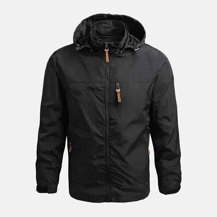 Men's Waterproof Windbreaker Jacket Black