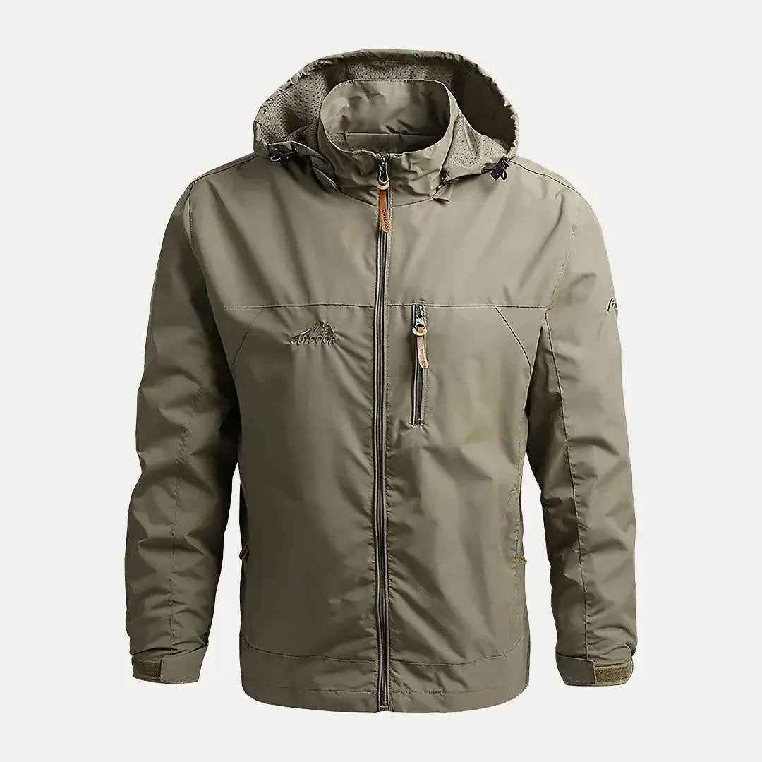 Men's Waterproof Windbreaker Jacket Khaki
