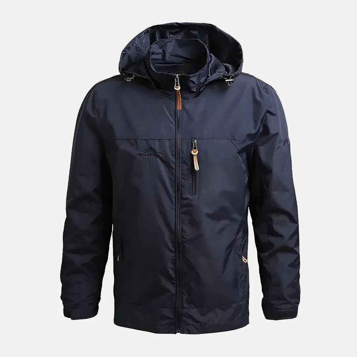 Men's Waterproof Windbreaker Jacket Navy Blue