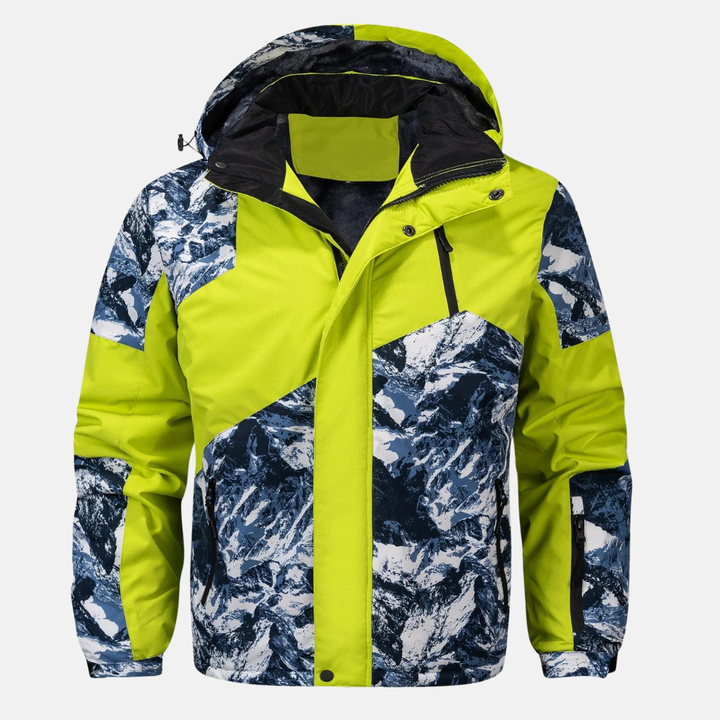 Men's Waterproof Winter Jacket Yellow Green