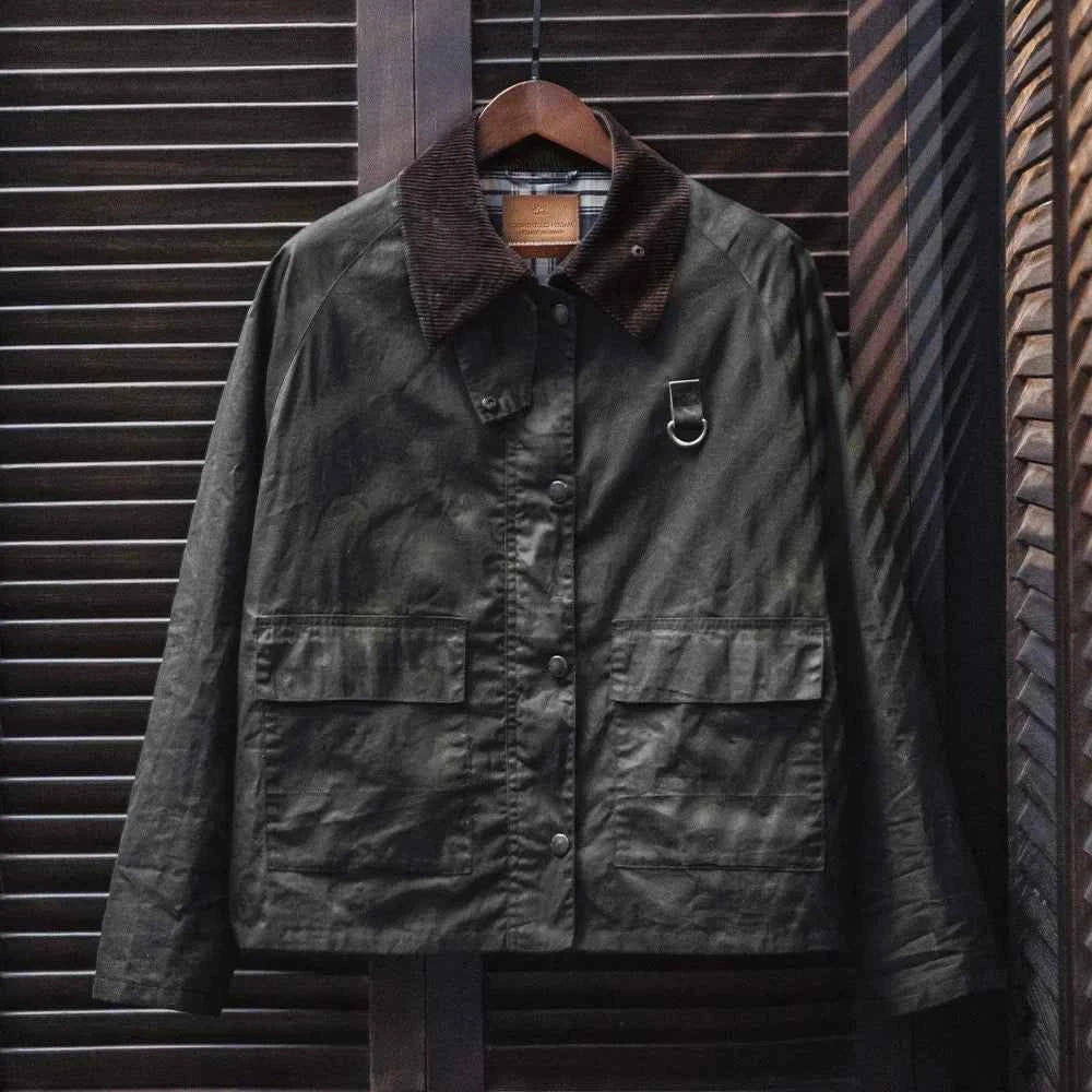Men's Waxed Spey Fishing Jacket Dark Gray
