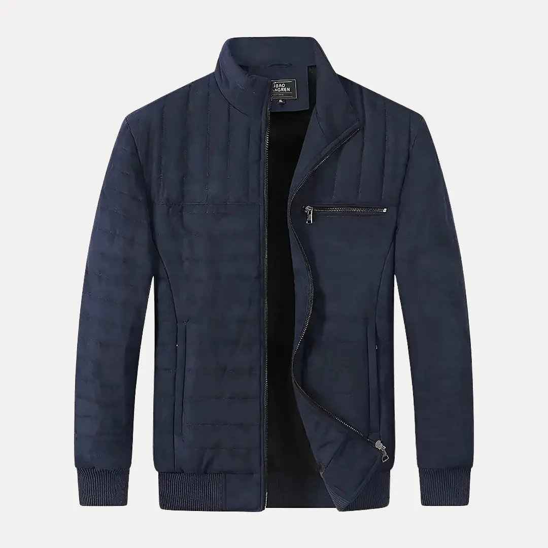 Men's Winter Cotton-Padded Jacket Dark Blue