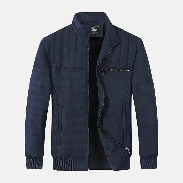 Men's Winter Cotton-Padded Jacket Dark Blue