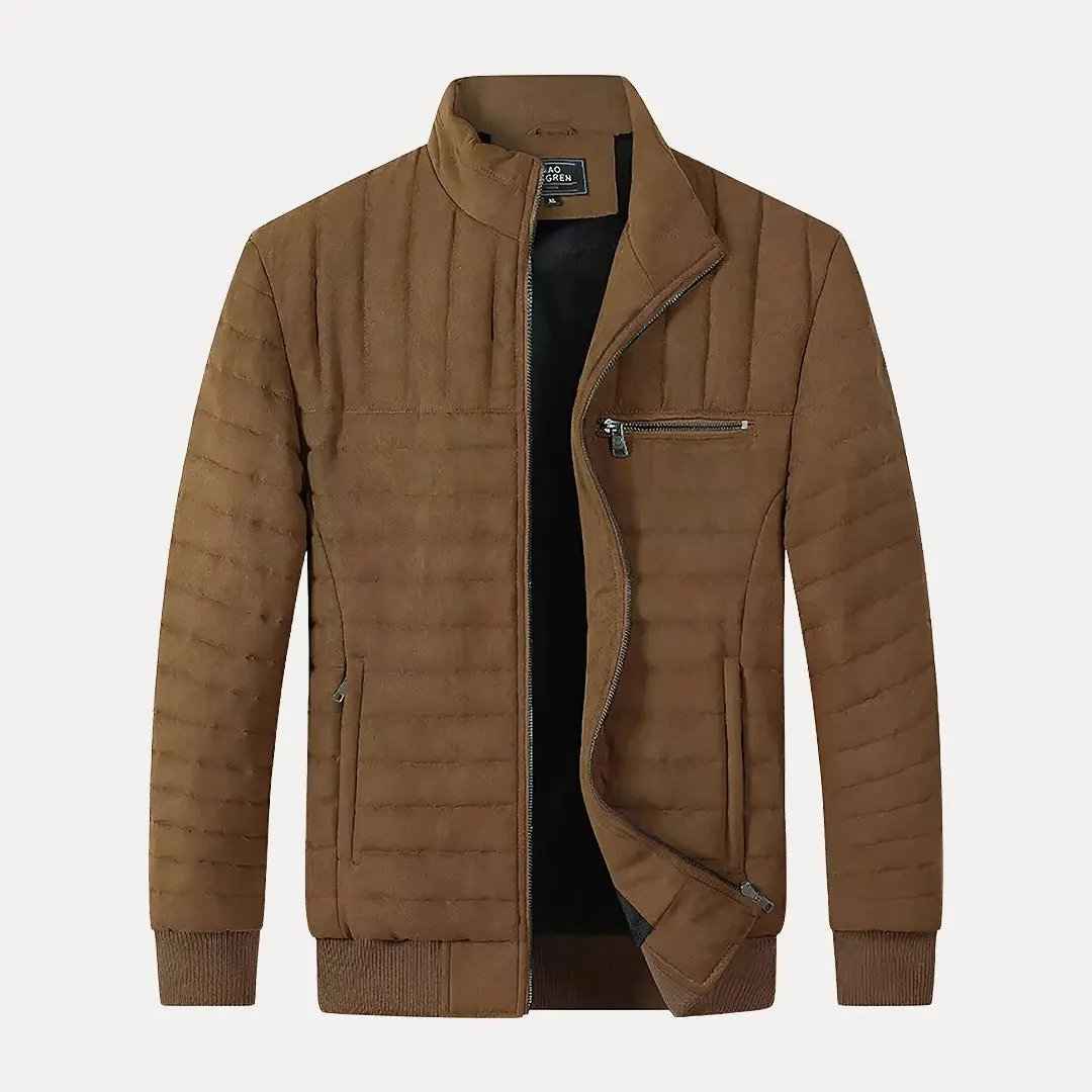 Men's Winter Cotton-Padded Jacket Brown