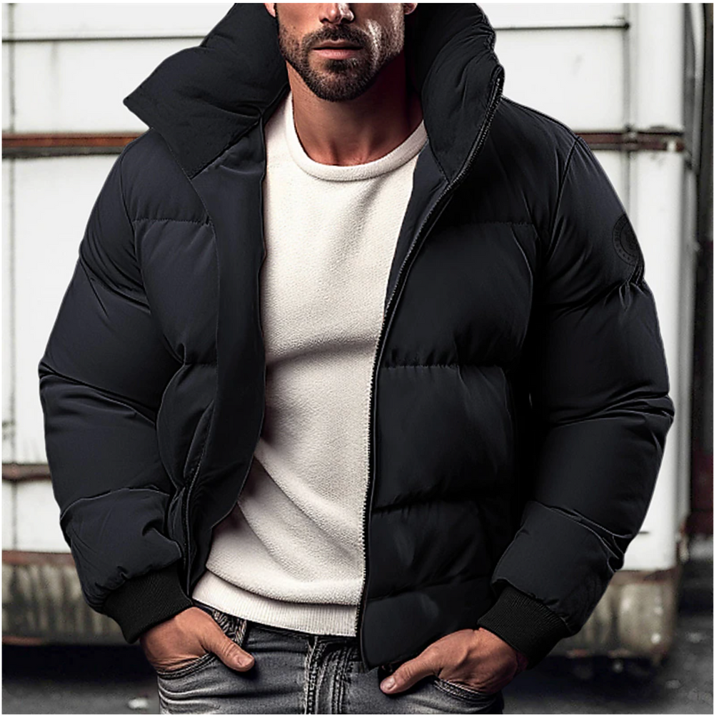 Men's Winter Jacket - Stylish & Warm Outerwear Black