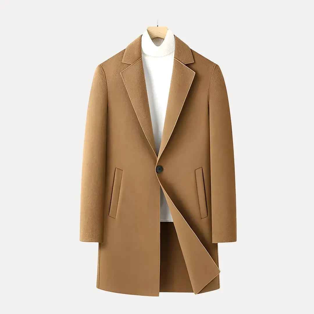 Men's Wool Blend Coat Khaki