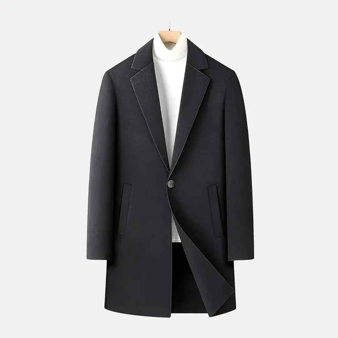 Men's Wool Blend Coat Black