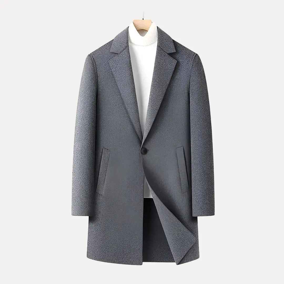 Men's Wool Blend Coat Grey