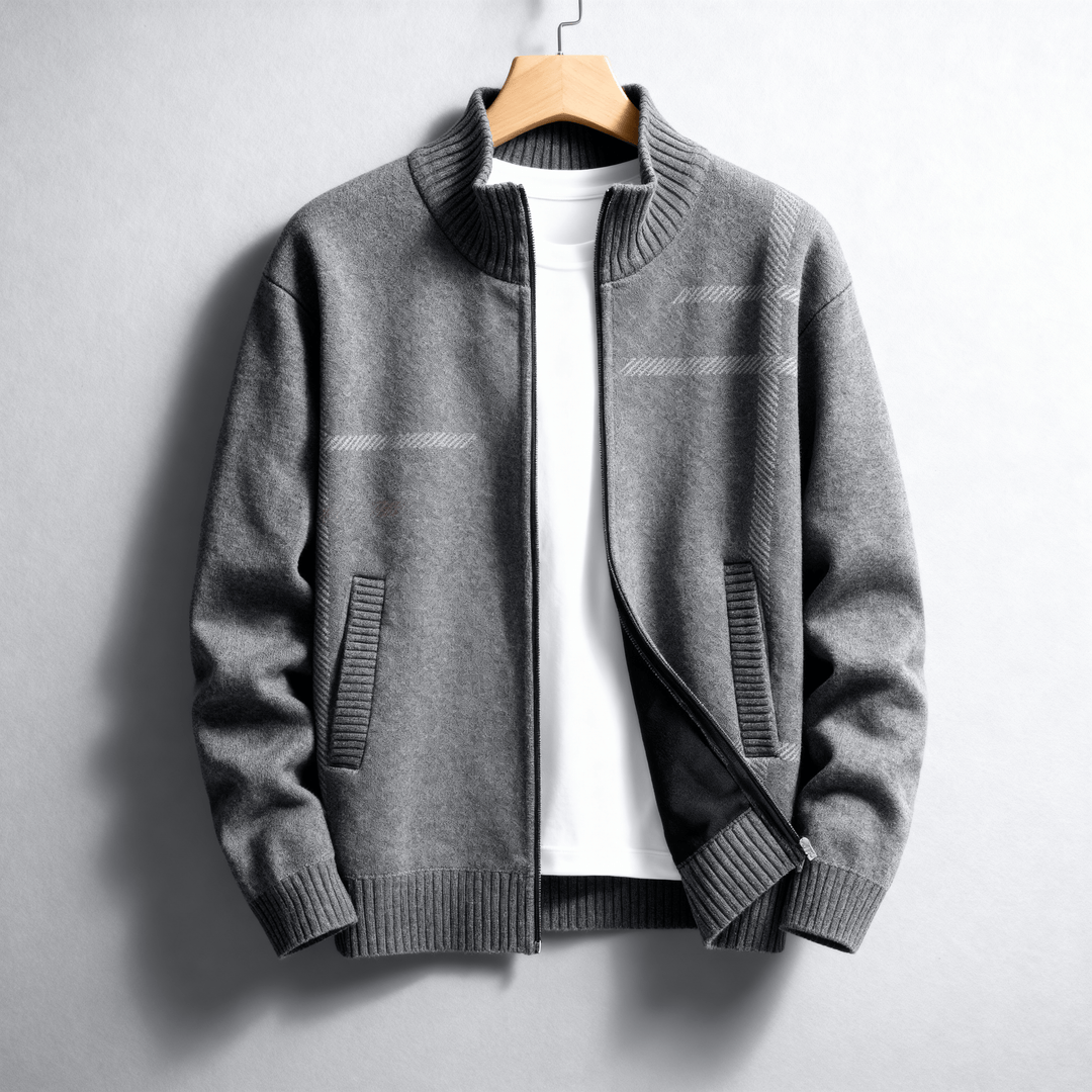 Men's Wool Jacket - Stylish and Warm Outerwear Dark Gray