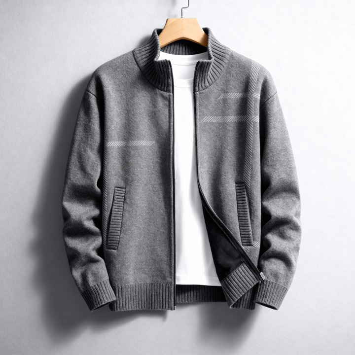 Men's Wool Jacket - Stylish and Warm Outerwear Dark Gray