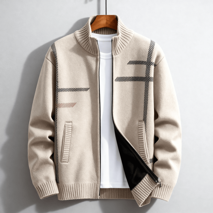 Men's Wool Jacket - Stylish and Warm Outerwear Beige