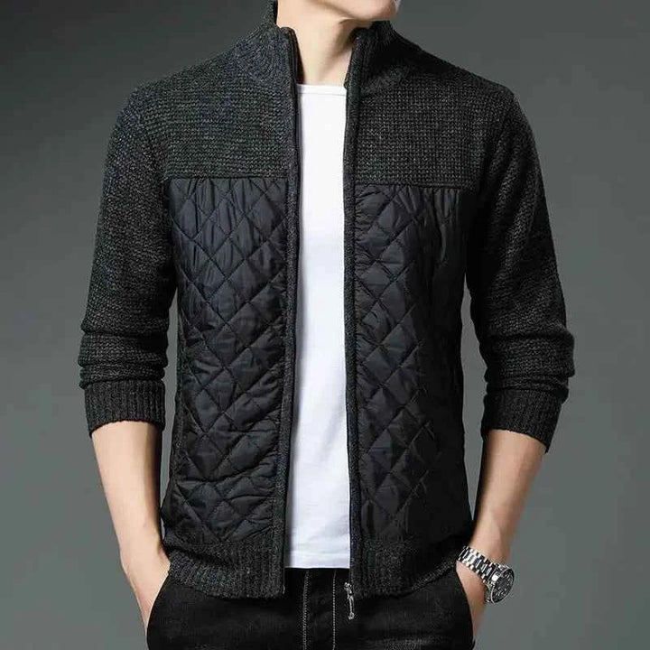 Men's Zip Cardigan - Stockholm Style Black