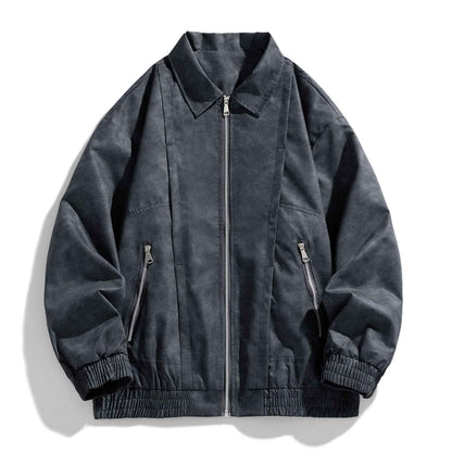 Men's Polyester Jacket Relaxed Fit Pockets Gravel Apricot Winter Dusk