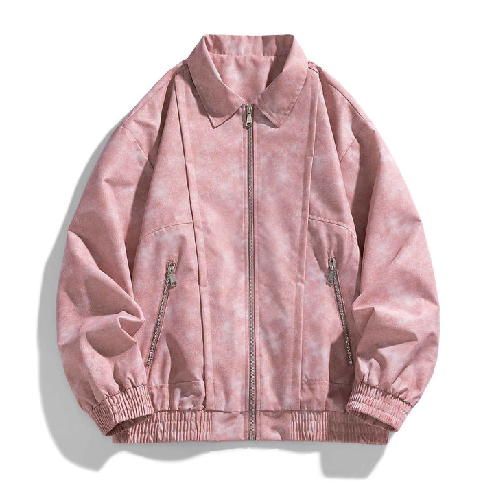 Men's Zip Jacket - Stylish and Versatile Outerwear Pink