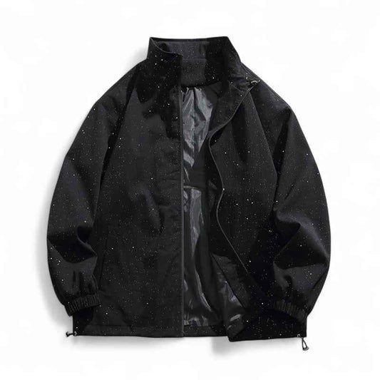 Men's Polyester Relaxed Fit Stand Collar Jacket Winter Essential Starfall