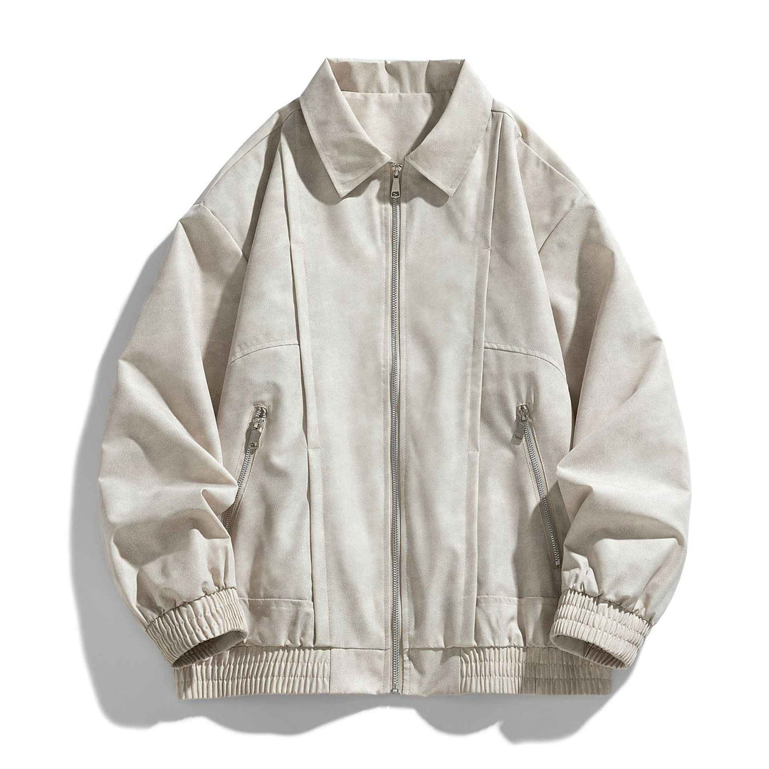 Men's Zip Jacket - Stylish and Versatile Outerwear Gravel Apricot