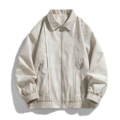 Men's Polyester Jacket Relaxed Fit Pockets Gravel Apricot Winter Gravel Apricot