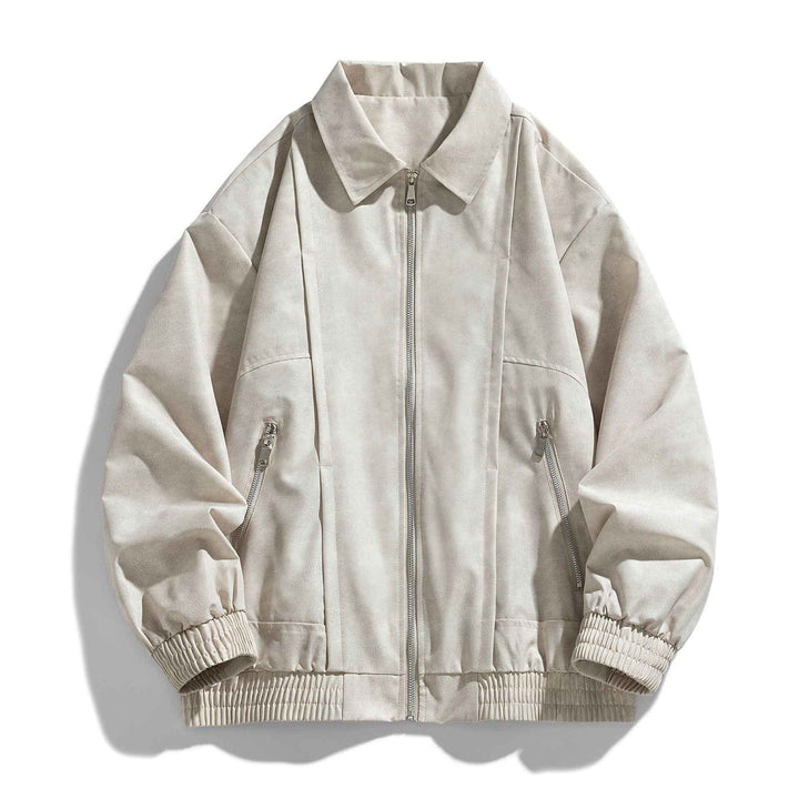 Men's Zip Jacket - Stylish and Versatile Outerwear Gravel Apricot