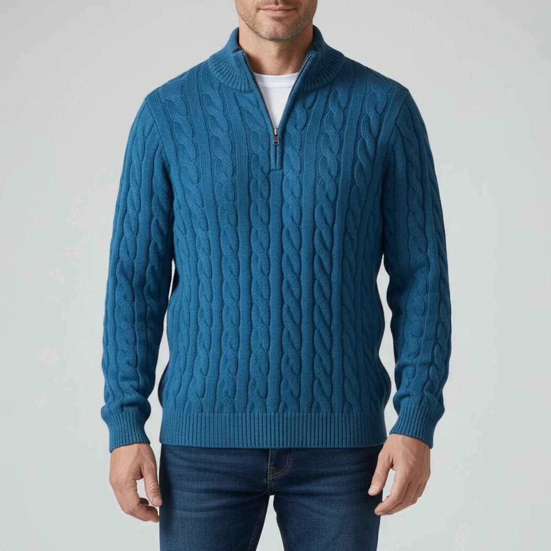 Men's Zip Neck Sweater