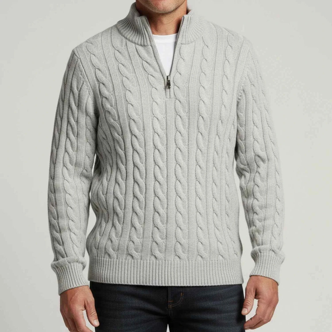 Men's Zip Neck Sweater