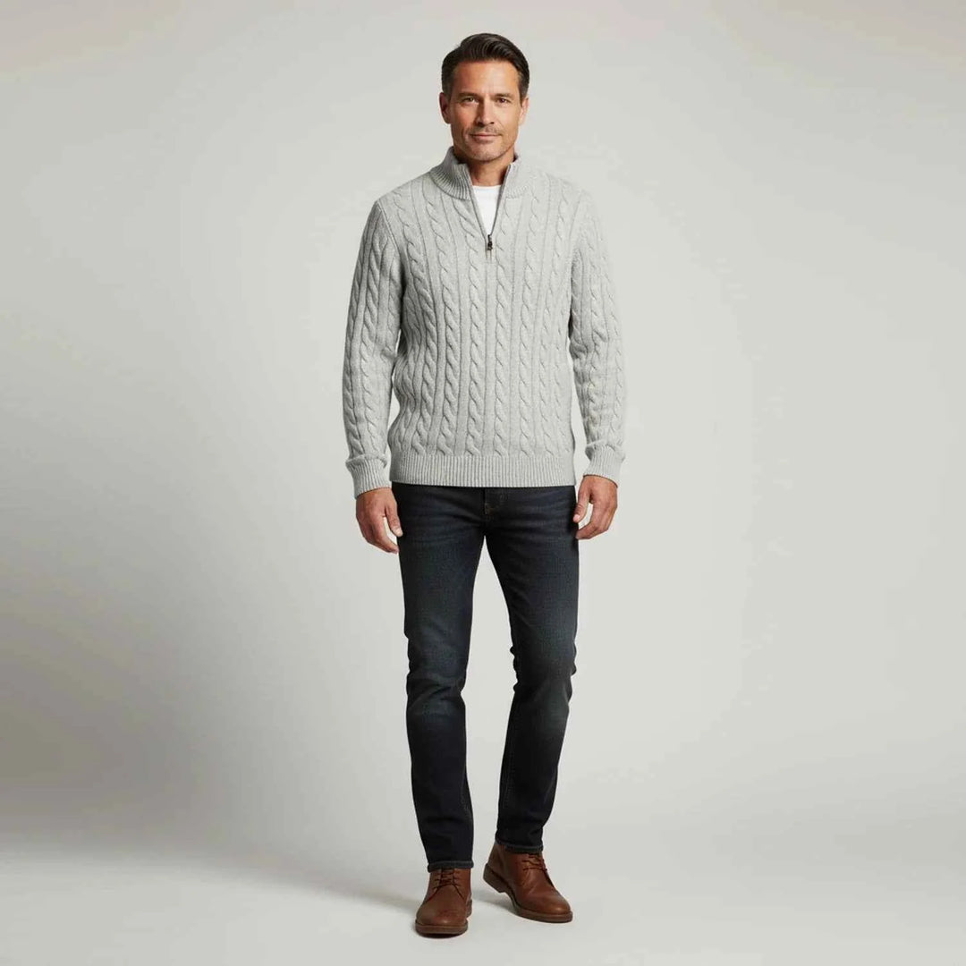 Men's Zip Neck Sweater