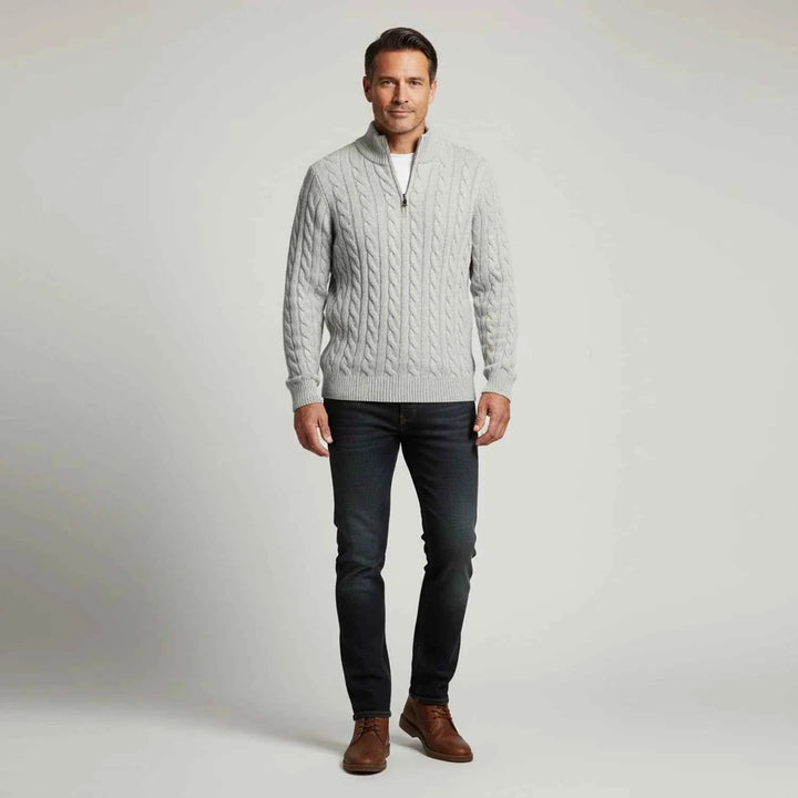 Men's Zip Neck Sweater