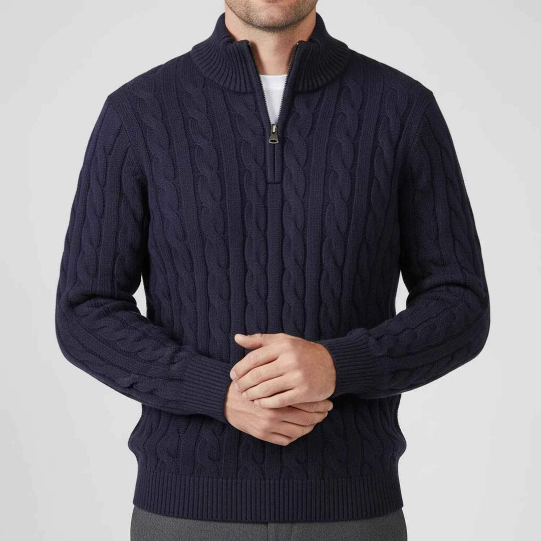 Men's Zip Neck Sweater