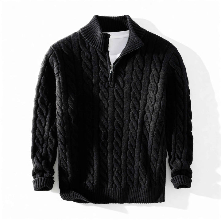 Men's Zip Sweater - Everton Style Black