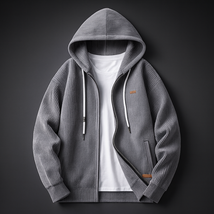Men's Zip-Up Cardigan - Stylish and Comfortable