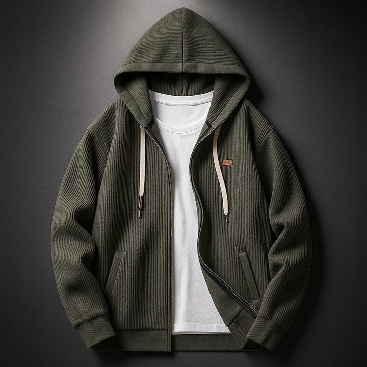 Men's Zip-Up Cardigan - Stylish and Comfortable